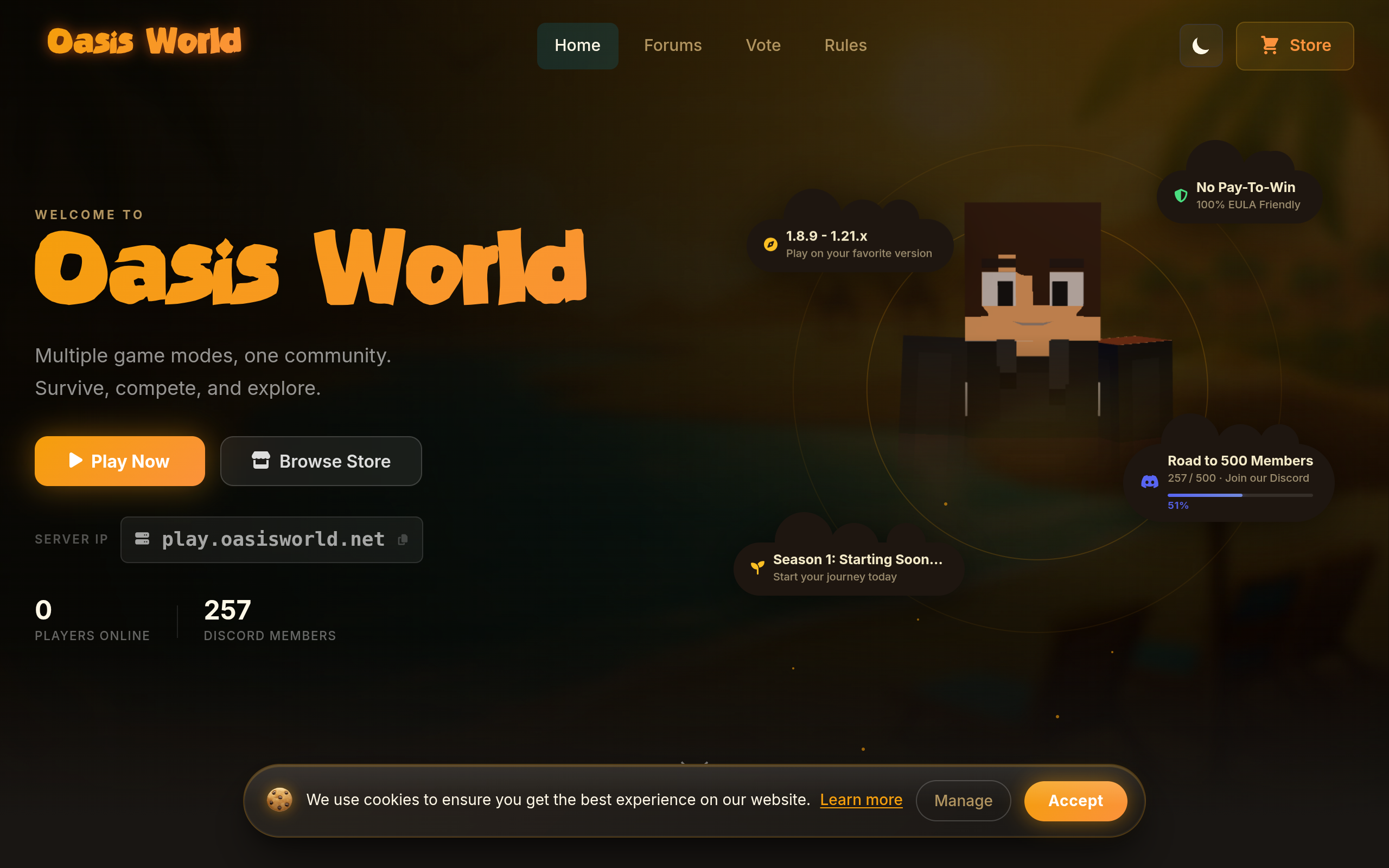 Oasis World Website